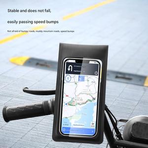 Không thấm nước 360 ° xoay xe đạp tay lái điện thoại <span class=keywords><strong>Clip</strong></span> phổ màn hình cảm ứng xe đạp xe máy gương chiếu hậu điện thoại chủ Túi - Product Image 5
