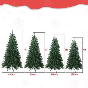 Arbre de Noël à charnière DB en PVC de 7,5 pieds Arbre vert artificiel ignifuge respectueux de l'environnement Produit d'arbres de Noël - Product Image 4