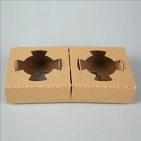 Support de tasse à café et à thé en carton ondulé Porte-gobelets en papier ondulé pour l'alimentation et les boissons avec stratification mate