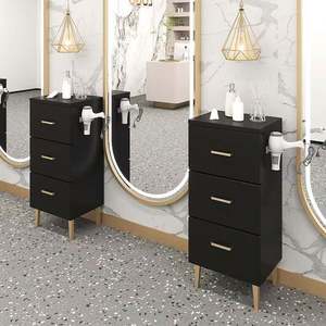 Modern Luxury Professional Hair Salon Equipment 2-Layer Portable <b>Working</b> <b>Trolley</b> Metal Material for Home Hotel Living Room Use - Product Image 5