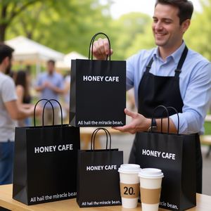 2026 New RC Custom Eco-friendly <b>Biodegradable</b> Reusable Shopping Kraft Paper Bags for Gift Birthday with logo Printed - Product Image 6