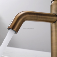 Robinet de lavabo en laiton noir de luxe, à trou unique, économiseur d'eau, chromé, OEM, pour salle de bain