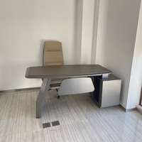 Bureau de direction de luxe en forme de L, bureau de patron de luxe