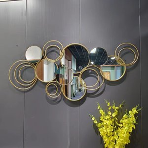 Espejo Decorativo de Pared Grande de Lujo 138x66cm, Artesanía de Metal Dorado, Decoración para el Hogar, Precio de Fábrica y Dropshipping - Product Image 4