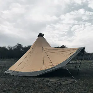 12 אדם עמיד למים גדול יוקרה Glamping פירמידת Tipi אוהלים חיצוני קמפינג אוהל אוהל משפחת פיקניק אוהל