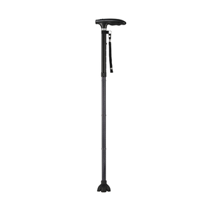 Canne de marche pliable en aluminium avec poignée LED, cordon de poignet, base antidérapante à quatre points, bâton <span class=keywords><strong>portable</strong></span> pour personnes âgées, seniors, handicapés - Product Image 2