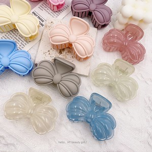 Pince à cheveux en plastique au design OEM, nouvelle mode populaire, accessoire pour cheveux en forme de nœud, couleur bonbon - Product Image 3