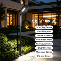 Lampe de jardin intelligente à double bras avec bande LED RGB, alimentation CA personnalisée, profil en aluminium, éclairage de cour