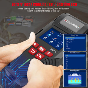 최고 수준 정확도 KONNWEI KW700 납산 배터리 테스터 DIY 입력 자동차 수리점 12V/24V 배터리 테스터 - Product Image 5