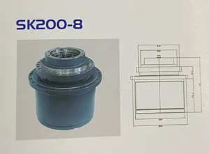 SK200-8 Penggali TM40 SK210-8 SK210LC-9 Pengurangan Perjalanan Gearbox Kotak Roda Gigi Perjalanan untuk Kobelco