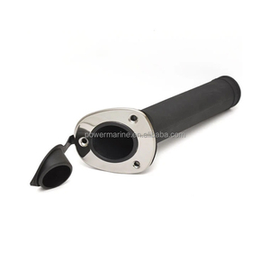 Accessoires pour bateaux, matériel marin, support de canne à pêche encastré avec capuchon en caoutchouc noir - Product Image 2