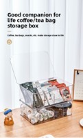 Conteneur de rangement alimentaire de bureau en plastique transparent en gros avec couvercle et petits compartiments pour organiser les badges