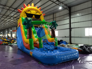Mini Tobogán Acuático Inflable de 15 pies, Tobogán Inflable Comercial Económico de Una Sola Pista con <span class=keywords><strong>Piscina</strong></span> <span class=keywords><strong>para</strong></span> Niños y Niñas - Product Image 2