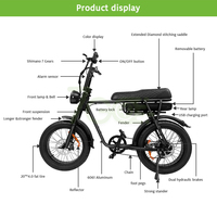 7GO EB2 pas cher 1000W adulte électrique gros pneu pneu ville vélo de route électrique hybride VTT