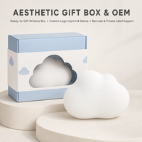Jouet Squishy Nuage Blanc Décoratif Minimaliste Doux à Presser Anti-stress Cadeau pour Vitrine Étagère Présentoir de Plantes Maison Bureau Commerce