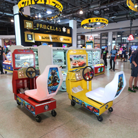 Simulateur vidéo d'arcade pour enfants Machine de jeu de course à jetons Simulateur de voiture pour enfants en métal durable