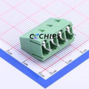 WJ128V-5.0-4P Screw Terminal Block Through hole Component (THT),P=5mm Connector 1x4P 5mm Green Through Hole - Product Image 2