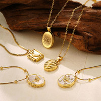 Collier pendentif médaillon personnalisé en acier inoxydable plaqué or 14k 18k, étanche et inaltérable, pour femmes et hommes, vente en gros