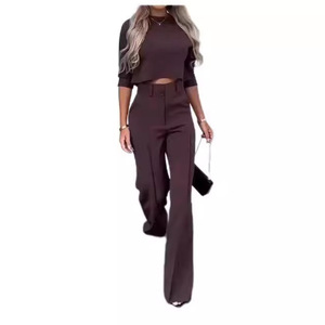 Nuevo traje informal de primavera y otoño para <span class=keywords><strong>mujer</strong></span> con lindo fresco dulce nueve mangas cuello redondo patrón sólido salida de fábrica directa - Product Image 4