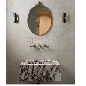 อ่างล้างหน้าในห้องน้ำหินอ่อนแข็งอ่างล้างหน้าในห้องน้ำดีไซน์ทันสมัย - Product Image 1