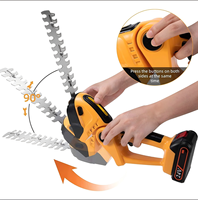 Coupe-herbe sans fil portatif, mini-tondeuse à gazon 2-en-1 rechargeable, 390W, diamètre de coupe 100mm, tête réglable à 90°
