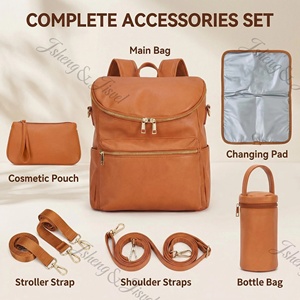 <span class=keywords><strong>Sac</strong></span> à dos à <span class=keywords><strong>langer</strong></span> grande capacité 30-40L en cuir PU résistant à l'eau, antivol, avec porte-bouteille isotherme, <span class=keywords><strong>sac</strong></span> de maternité pratique - Product Image 3