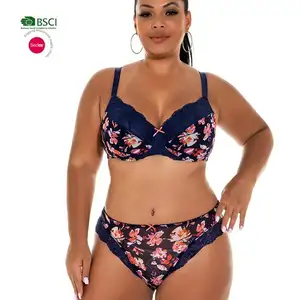 Female Print Floral Lace Plus Lingerie Underwear Sexy Super Size Sensual See Through Panties Sexy In Sexy Lingerie Plus Size