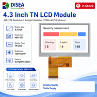 Maßgefertigtes 4,3 Zoll 480x272 1000 Cd/m² Sonnenlicht-Lesbares TN TFT LCD-Anzeigemodul Industrielles LCD-Panel für Outdoor-HMI OEM ODM B2B