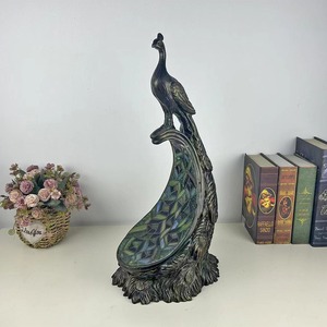 43cm Vintage clásico uva creativa Tiffany vidrio de color sala de estar comedor bar decoración lámpara grande lámpara de pájaro - Product Image 2