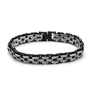 Stijlvolle Rvs Armband Voor Mannen Gepersonaliseerde Italiaanse Bedelarmband Hiphop Ketting Armband Voor Mannen