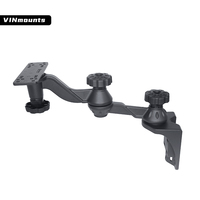 Soporte de brazo oscilante vertical de 12 "con brazo de enchufe giratorio con base rectangular de 6,25" X 2 "con base de"