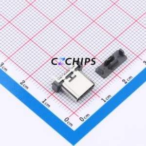 HX-TYPE-C 16P 180 LT-M H9.3 USB Connector SMD Connector Type-C Female Vertical Mount 16P - Product Image 1