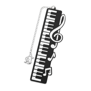 Marque-page musical en métal en gros, motif clavier de piano, cadeau souvenir pour professeur et étudiant de musique - Product Image 1