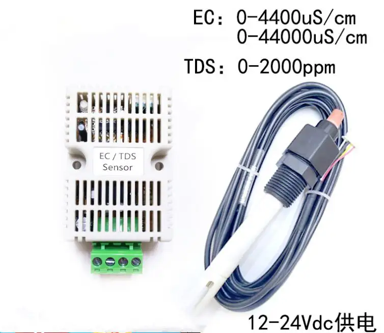 Alimentatore 12-24V 485 trasmettitore EC acqua di mare sensore TDS modulo EC 4-20ma Modbus 485 conducibilità TDS0-5V sensore EC/TDS 0-10V