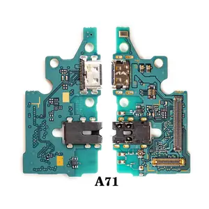 Cep telefonu için yedek USB şarj portu Mic mikrofon yuva konnektörü kurulu Flex kablo samsung a71