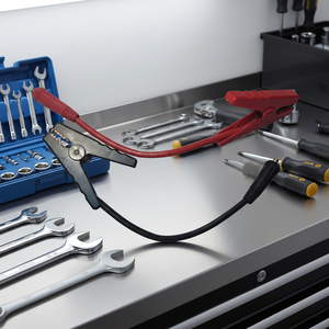 Clip de <span class=keywords><strong>batterie</strong></span> haute intensité 10A durable avec fil, <span class=keywords><strong>pince</strong></span> <span class=keywords><strong>crocodile</strong></span> à mâchoires épaisses, clip de connexion de <span class=keywords><strong>batterie</strong></span> en acier et laiton plaqué nickel - Product Image 4