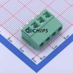 DB128L-5.08-4P-GN-S Screw Terminal Block Through hole Component (THT),P=5.08mm Connector 1x4P 5.08mm Green Through Hole - Product Image 1