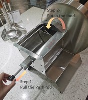 Mesin Pemotong Makanan Stainless Steel Manual Microtome Portabel untuk Mengiris Buah Lemon Jeruk