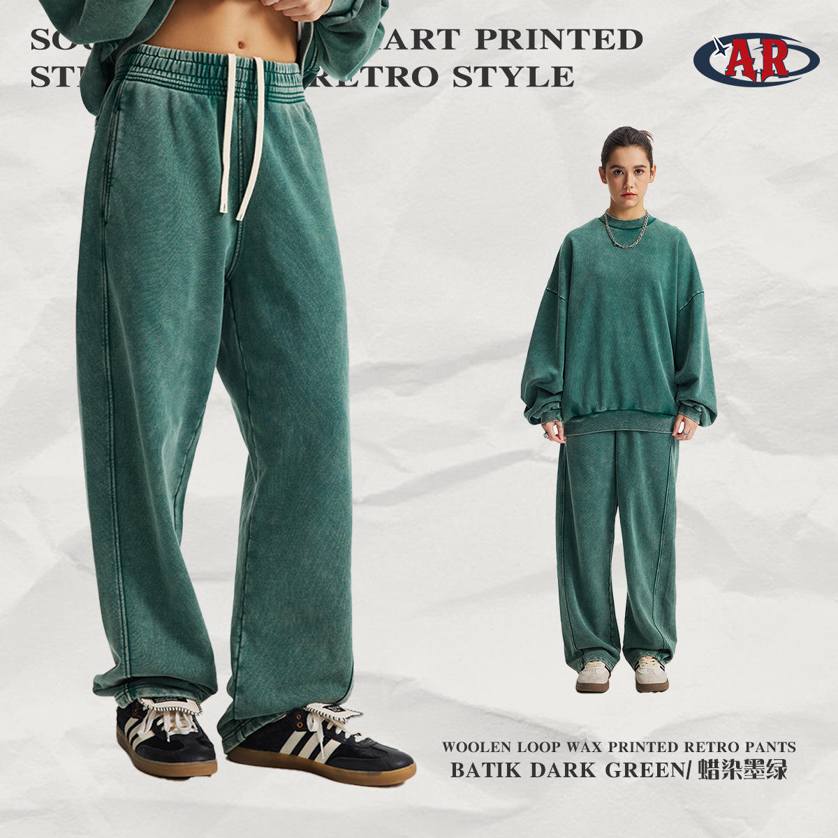 K05กางเกง-ค้างคาวสีเขียวเข้ม