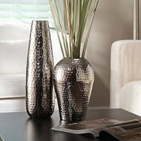 Ensemble de trois vases à fleurs galvanisés de tailles différentes pour la maison et le mariage Vase à fleurs en aluminium de la plus grande qualité