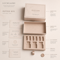 Boîtes d'emballage rigides en carton en forme de livre avec fermeture magnétique personnalisables de 3 ml et 5 ml pour stylos à peptides - Embalagem Caneta Caixas Peptideos
