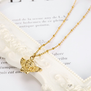 Collar de Ángel de la guarda del bebé, joyería libre de níquel, colgante de ala de Ángel de acero inoxidable - Product Image 4