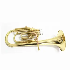 Professional Orchestra instrument Eb tone brass material cupronickel bell stainless steel piston gold lacquered alto horn