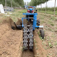 Zanjadora de Cadena con Motor Diésel, Máquina de Excavación Agrícola, Equipo de Zanjado Manual para Uso Doméstico y Agrícola