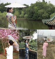 Parapluie de mariage, parapluie artisanal en tissu chinois, Parasol en papier bambou, parapluie de mariage