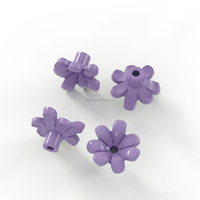 Bloques de Construcción Coloridos con Forma de Planta y Flor, con Barra y Orificio Pequeño para Pin, Accesorios de Construcción DIY, Plástico ABS, 1 kg, 32606