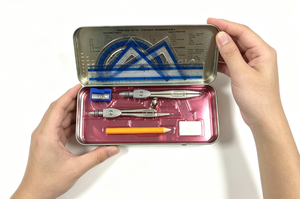 Professional 9PCS Super Marshal Metal School Geometry Math <b>Drawing</b> Set Compass for School & <b>Office</b> Use - Product Image 2
