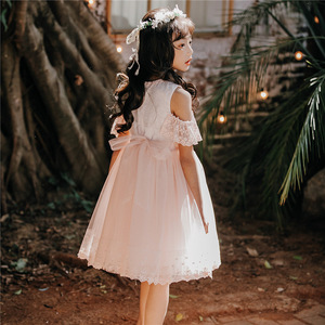 Productos Innovadores para Importar: Vestido Rosa de Encaje Occidental para Niñas, Último Modelo, Compre Directamente de Fábrica en China - Product Image 2