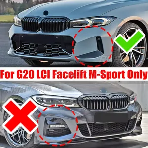 สปอยเลอร์กันชนหน้ารถยนต์ BMW ซีรีส์ 3 รุ่น G20 G21 Lci ปี 2023+ แบบ 330i M340i Mp Style Sedan Splitter สีดำเงา จำนวน 2 ชิ้น - Product Image 2