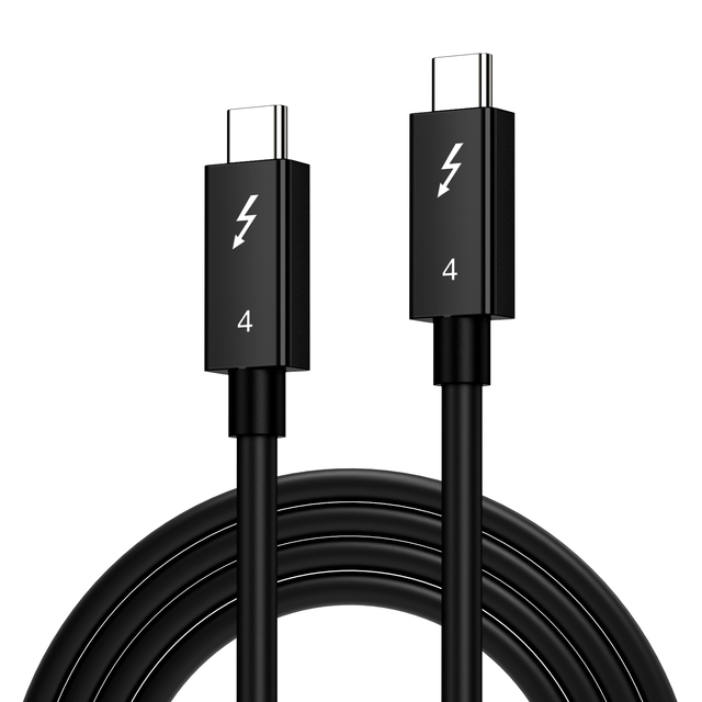 Thunderbolt 4 USB C to USB C Cable Braided - 40Gbps Data Transfer 8K60Hz Video Output 100W/240W Charging Compatible with USB4.0
